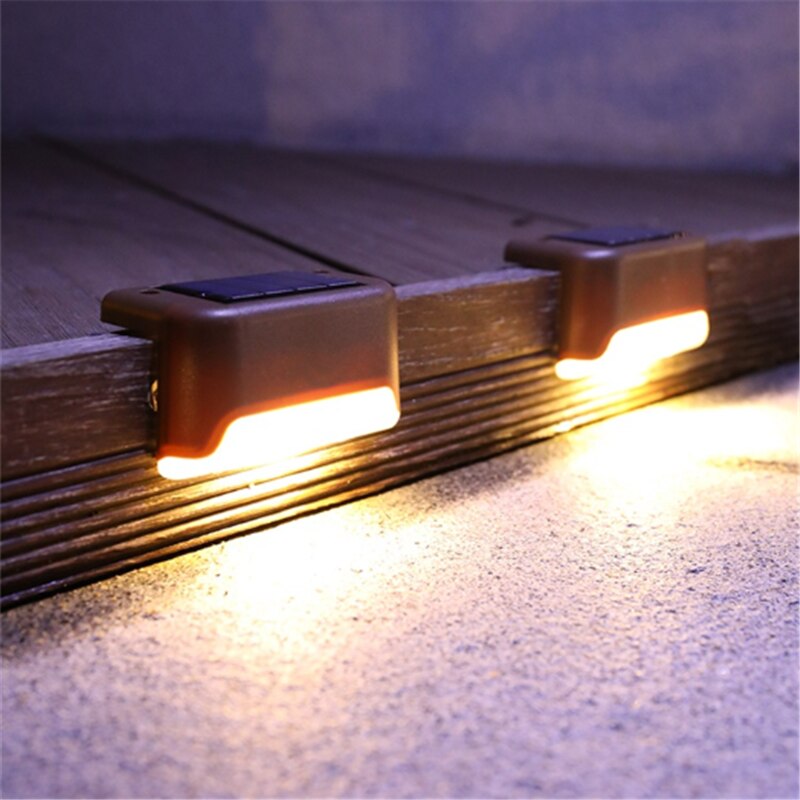 1/4/8pcs LED Solar Stair Lamp IP65 Waterproof Outdoor Garden Pathway yard Patio Stairs Steps Fence Lamps Solar Garden lights