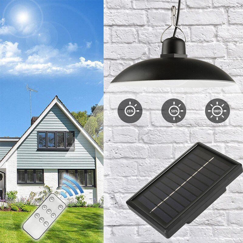 Outdoor Solar Lights Solar Spotlight IP65 Waterproof Double Head Solar Pendant Light Outdoor Indoor Solar Lamp for Garden