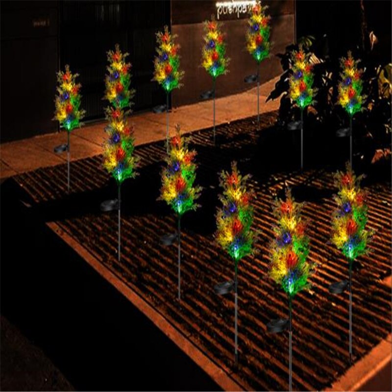 1pcs-4pcs Solar Outdoor Garland Lights Grass Cypress Trees Lamp for Outdoor Garland Lights Fairy Garden Solar Garden Light