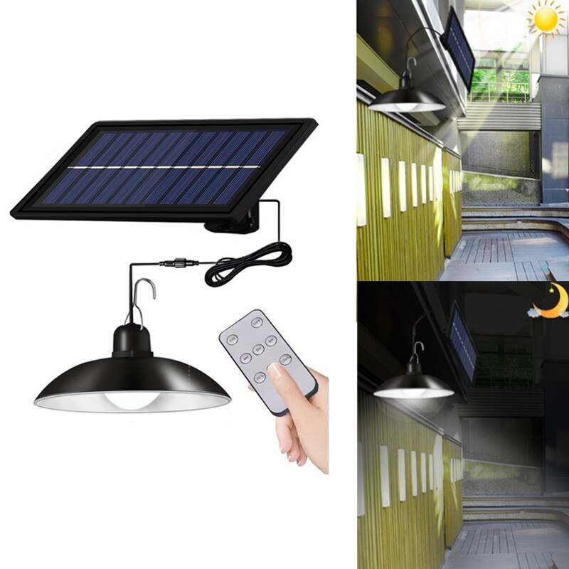 Outdoor Solar Lights Solar Spotlight IP65 Waterproof Double Head Solar Pendant Light Outdoor Indoor Solar Lamp for Garden