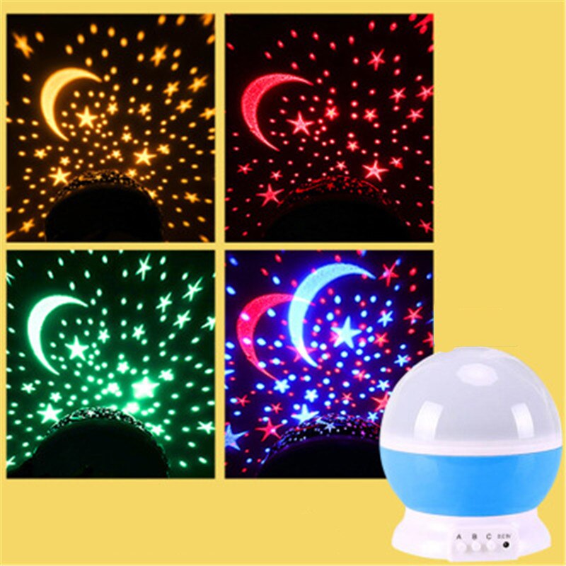 Star Projector Starry Sky Rotating LED Night Light Planetarium Children Bedroom Star Night Lights Moon Light Kids Gift Lamp