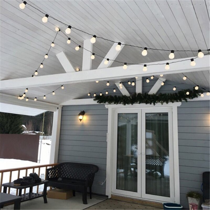 Outdoor Lights Garland Street LED G50 Bulb Energy String Light As New year Christmas home Decoration Christmas Ornaments