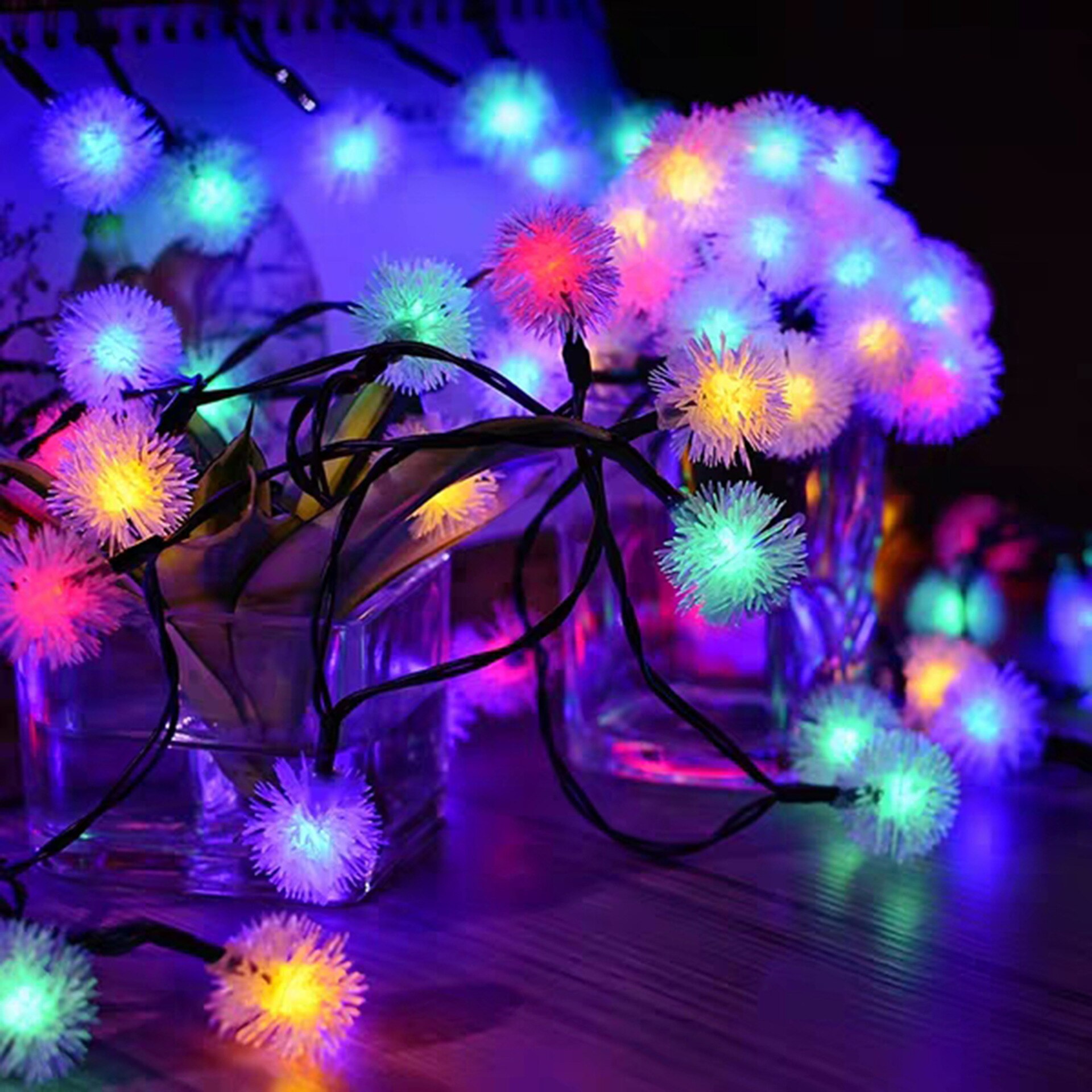 5/7/12M Dandelion Solar Led Light Outdoor Fairy Lights Gardening Decoration Outdoor Solar Garland Christmas Lights New year .