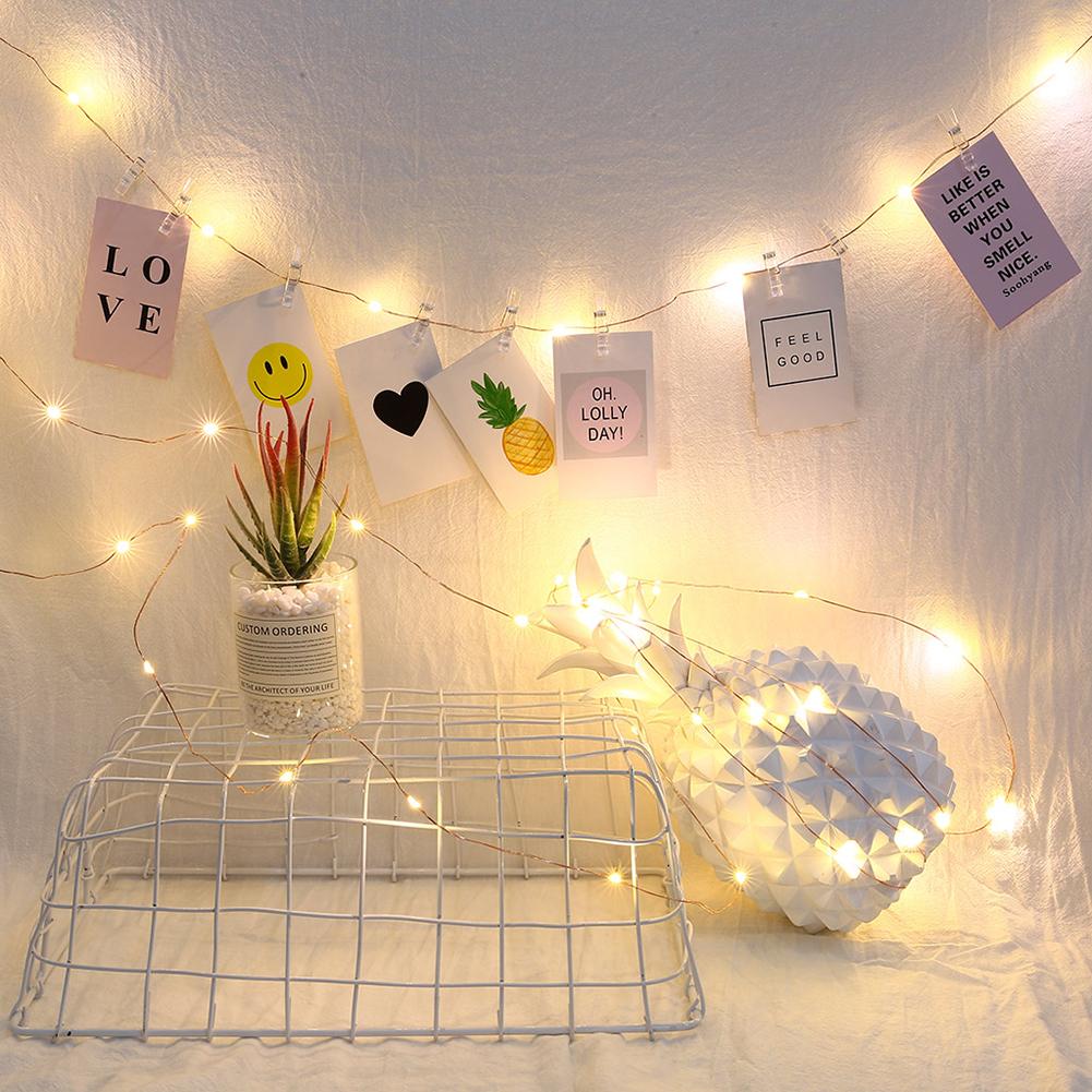 LED String Lights 5m/10m Photo Clip Lamp Fairy Lights Outdoor Battery Operated Garland Christmas Party Wedding Xmas Decoration