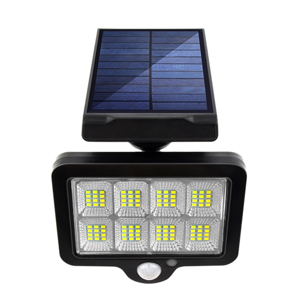 LED Solar Wall Light Outdoors Motion Sensor Waterproof Garden Lighting + 5m Extension Cable Courtyard Fence Driveway Street Lamp