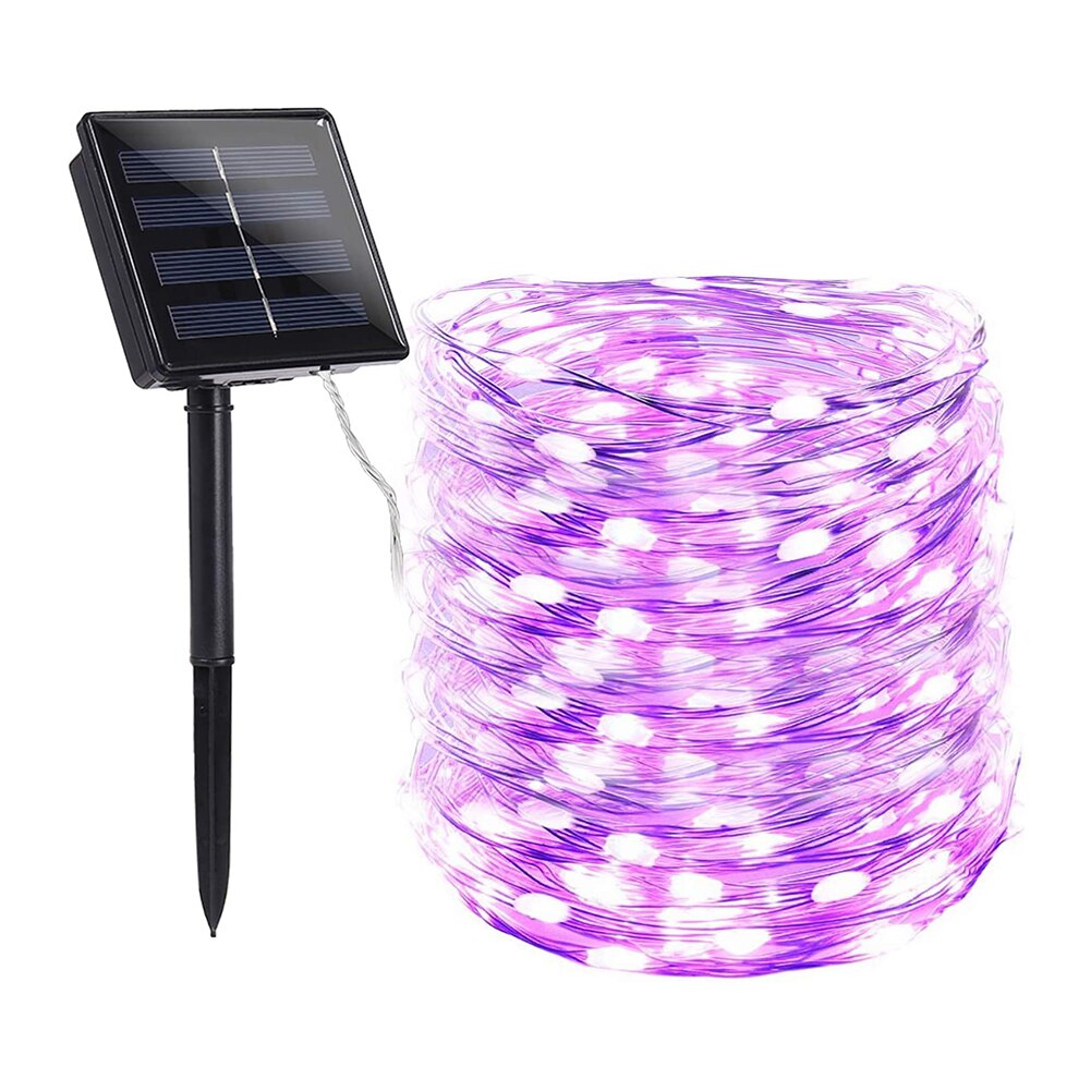 Solar String Lights LED Waterproof Fairy Lamp Outdoor Battery Multi Color String Copper Wire Lamp for yard Christmas Party Light