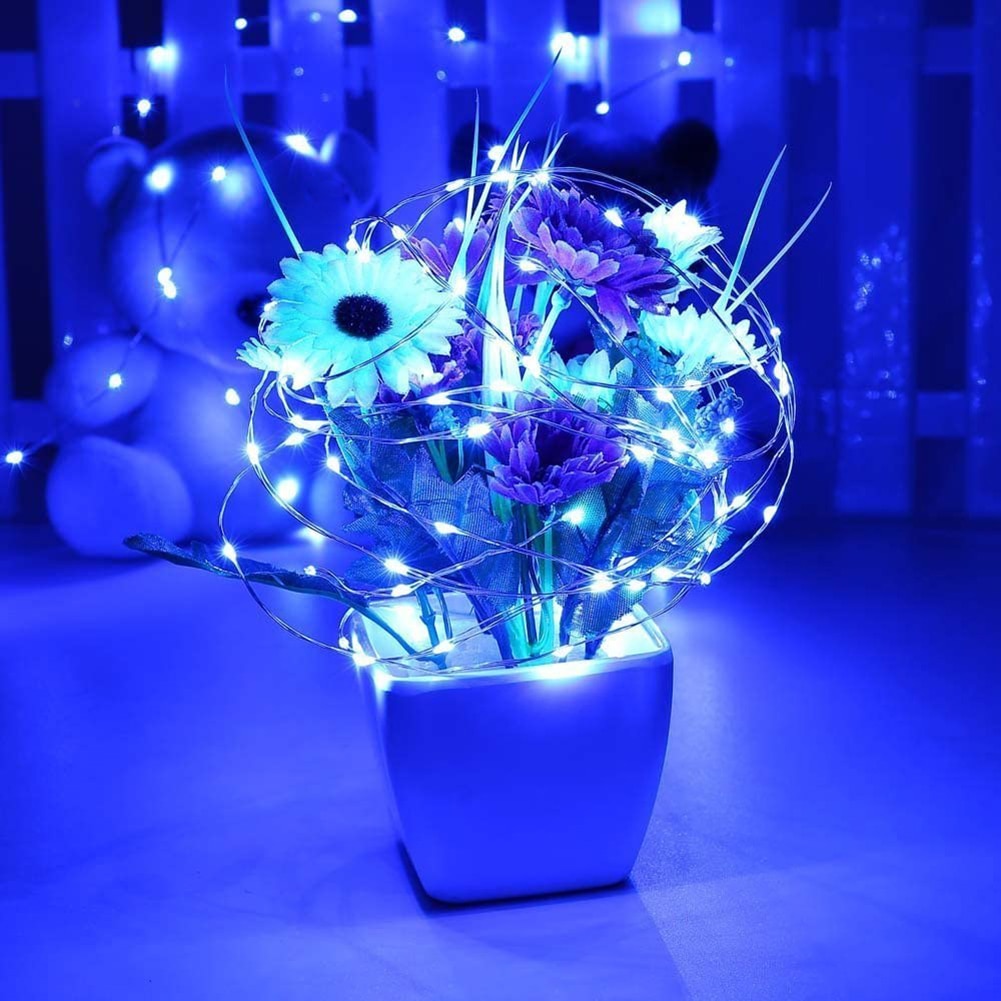 10m LED Outdoor Waterproof Copper Wire Lamp String Flashing Fairy Light for Wedding Garden Christmas Decor with Remote Control