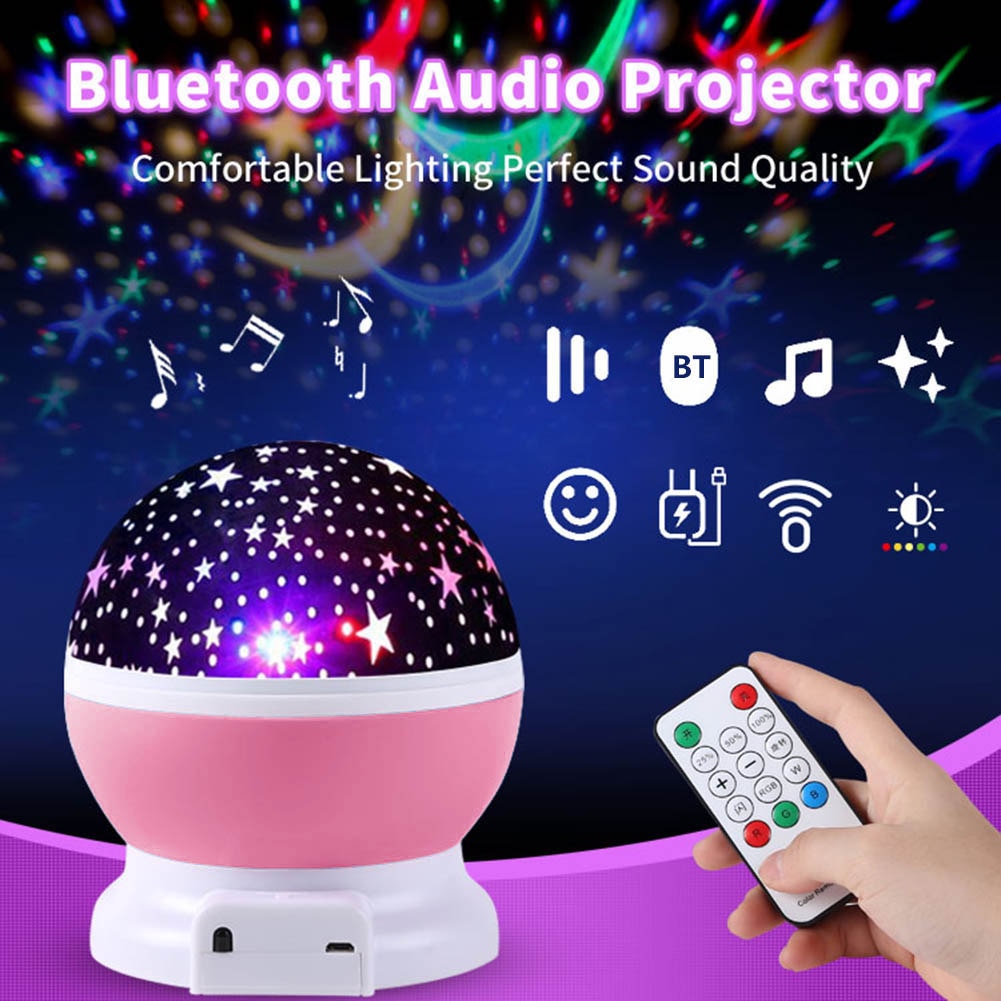 Colorful Starry Sky Galaxy Projector Nightlight Child Bluetooth USB Music Player Star Night Light Romantic Projection Lamp Gifts