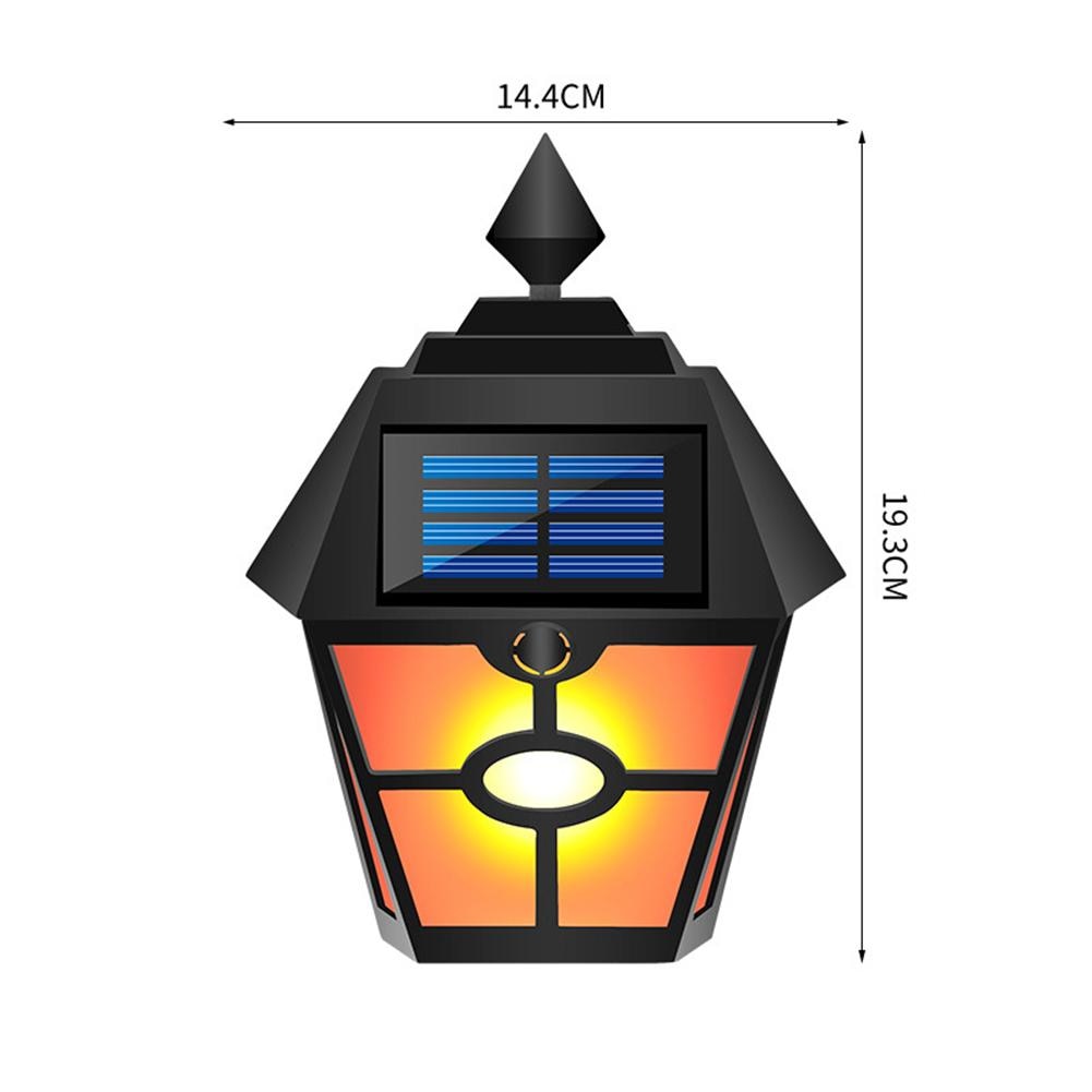 LED Solar Light Retro Flame Torch Wall Light Outdoor Waterproof Courtyard Street Solar Lamps for Home Garden Decoration