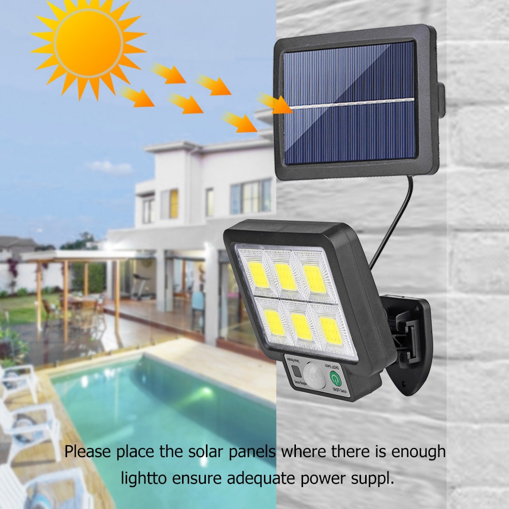 LED Solar Wall Light Outdoors Waterproof Motion Sensor Induction Street Security Split Solar Wall Lamp for Garden Decor Lighting