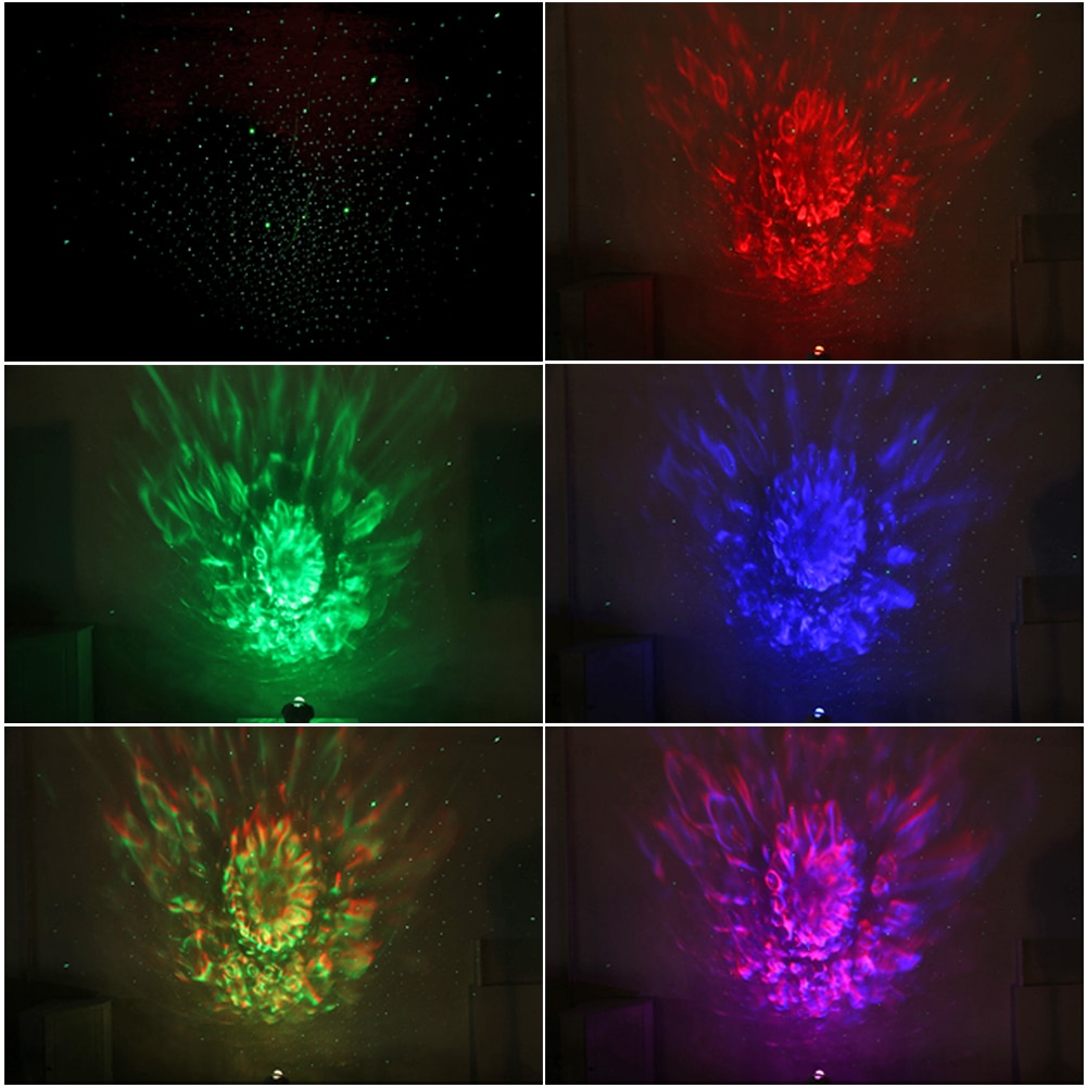 3 in 1 Star Sky Projector Star LED Night Light Music Player Waving Lights 360 Degree Rotation Night Lighting Lamp