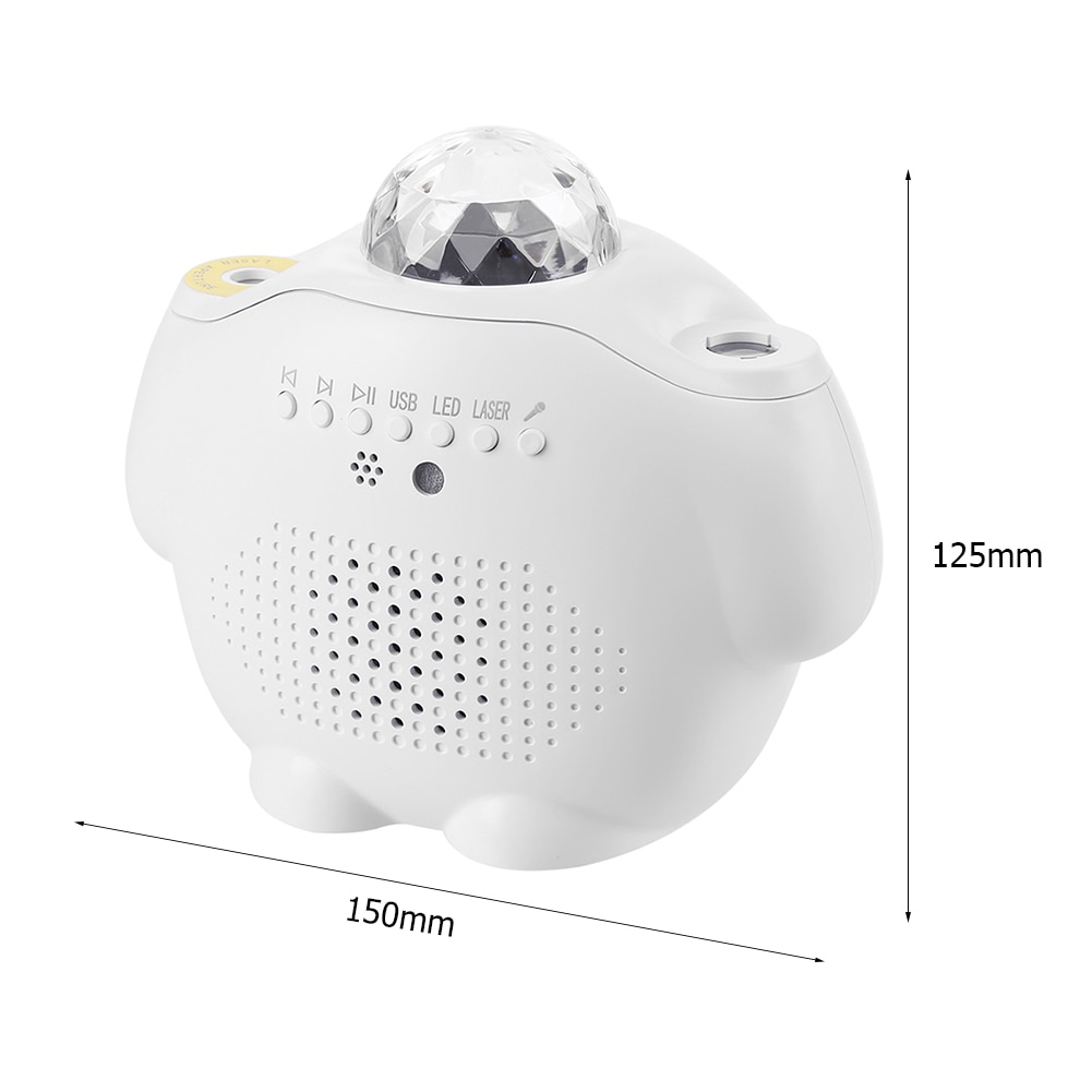 3 in 1 Star Sky Projector Star LED Night Light Music Player Waving Lights 360 Degree Rotation Night Lighting Lamp