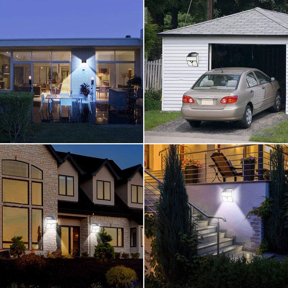 318/436 LED Solar Powered Lights Outdoors Waterproof PIR Motion Sensor Street Security Wall Sunlight Lamp for Garden Decoration