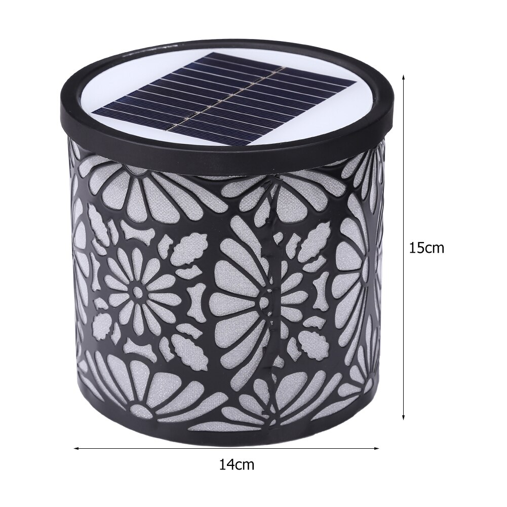 LED Solar Lights Outdoor Column Headlight Waterproof 2 Color Wall Yard Patio Lamp Pathway Garden Decoration Lighting Projector