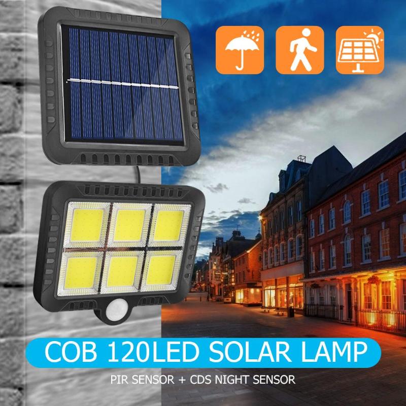 120LED Solar Light Outdoors Motion Sensor Wall Lamp Waterproof Spotlights Emergency Street Security Lamp Garden Decoration Light