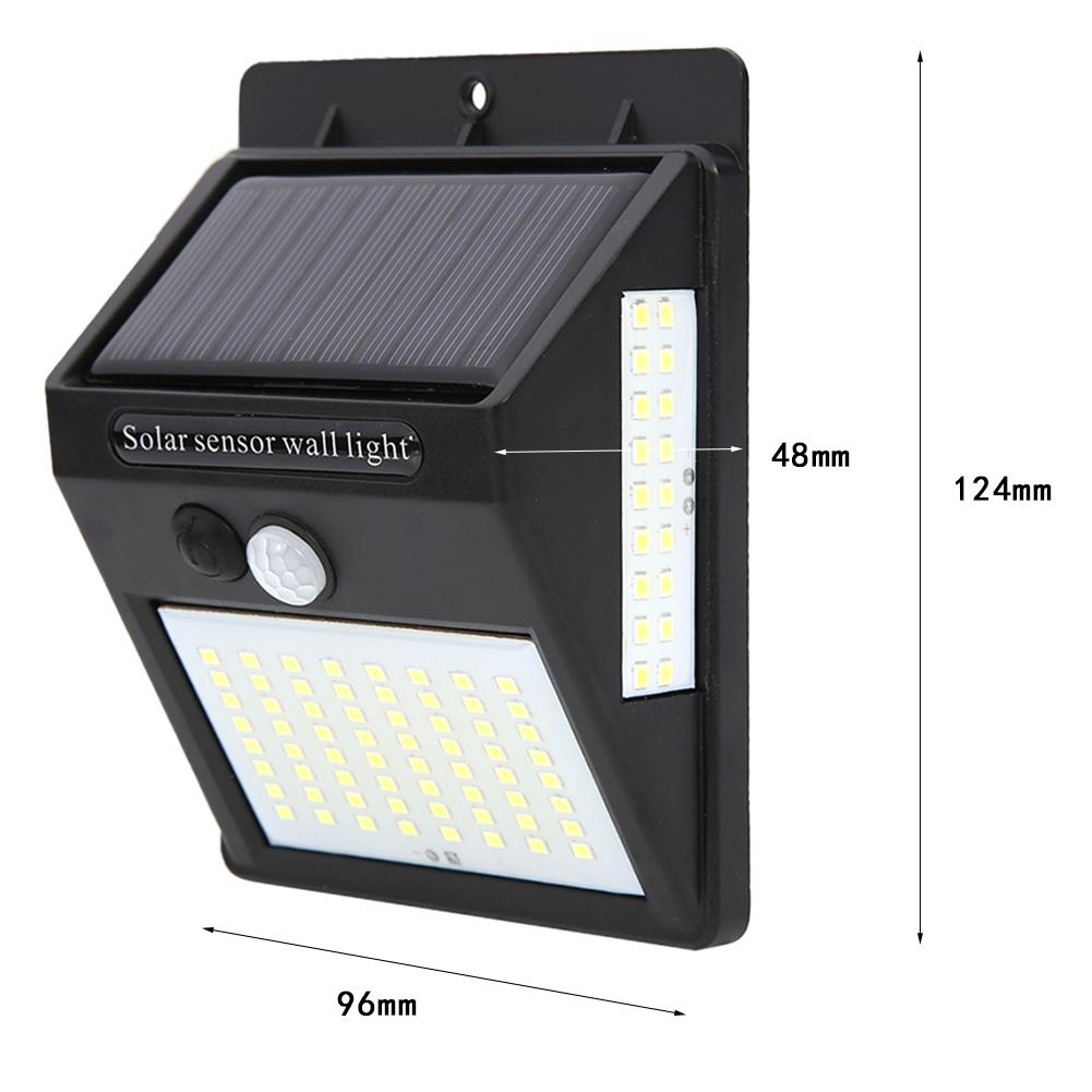 100LED Solar Power Light Outdoors Motion Sensor Waterproof Street Security Solar Wall Lamp for Garden Decoration