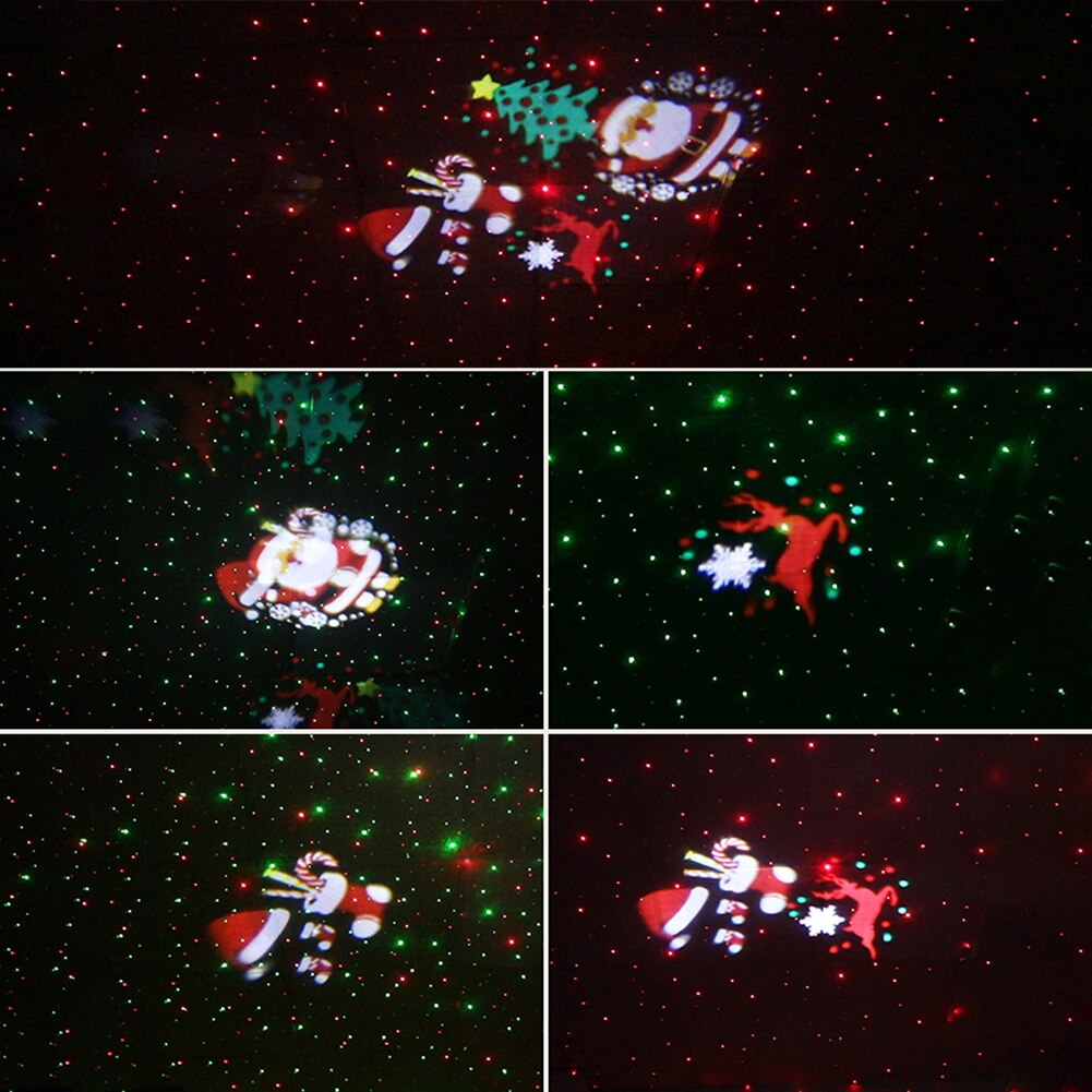 52Pattern Starry Moving LED Laser Projector Light Christmas Halloween Party Decor Lamp Voice Control Disco Stage Effect Lighting