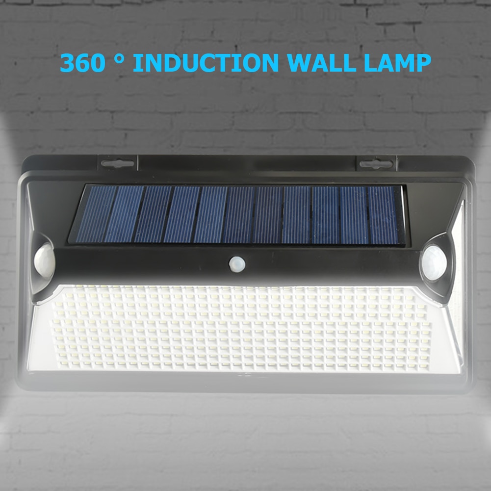 360/720 LED Solar Light Outdoors Waterproof Street Yard Wall Lamp Double PIR Motion Sensor Security Garden Decoration Lighting