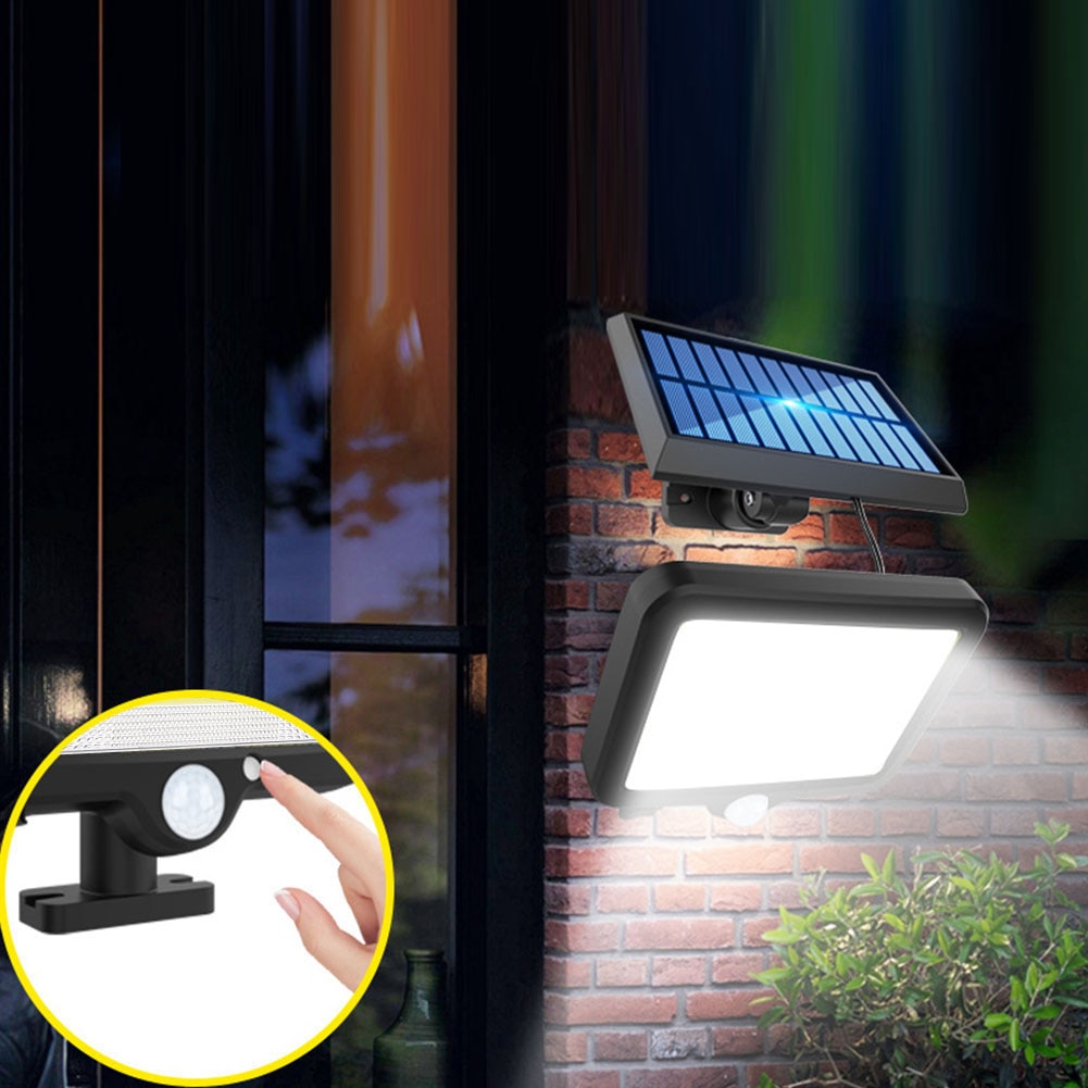 160LED Solar Powered Wall Light Outdoors Waterproof PIR Motion Sensor Courtyard Fence Lighting Street Garden Decoration Lamp