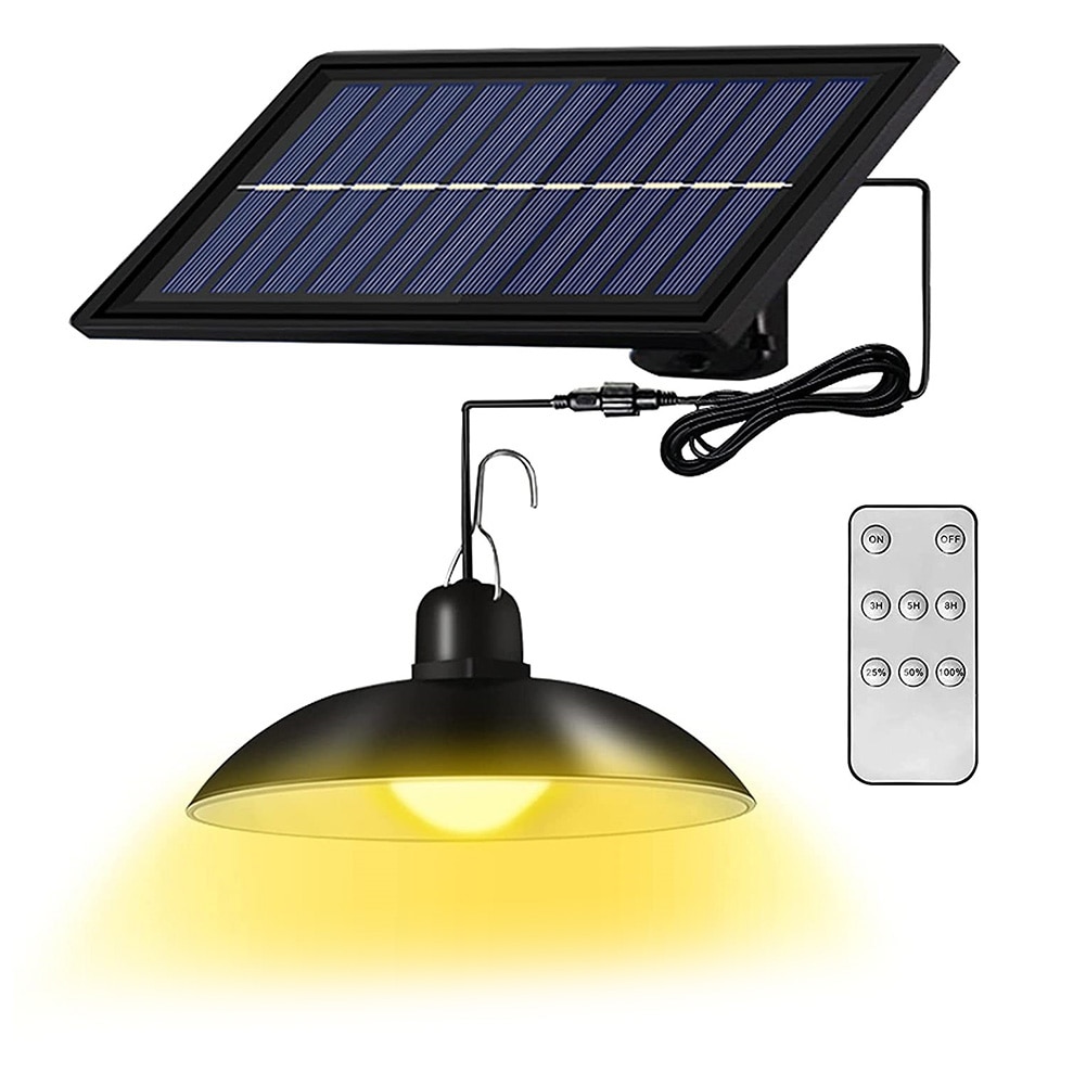 1/2 Heads Solar Light Waterproof Outdoors Indoor Solar Wall Lamp Remote Chandelier Solar Powered Lights for Garden Decoration