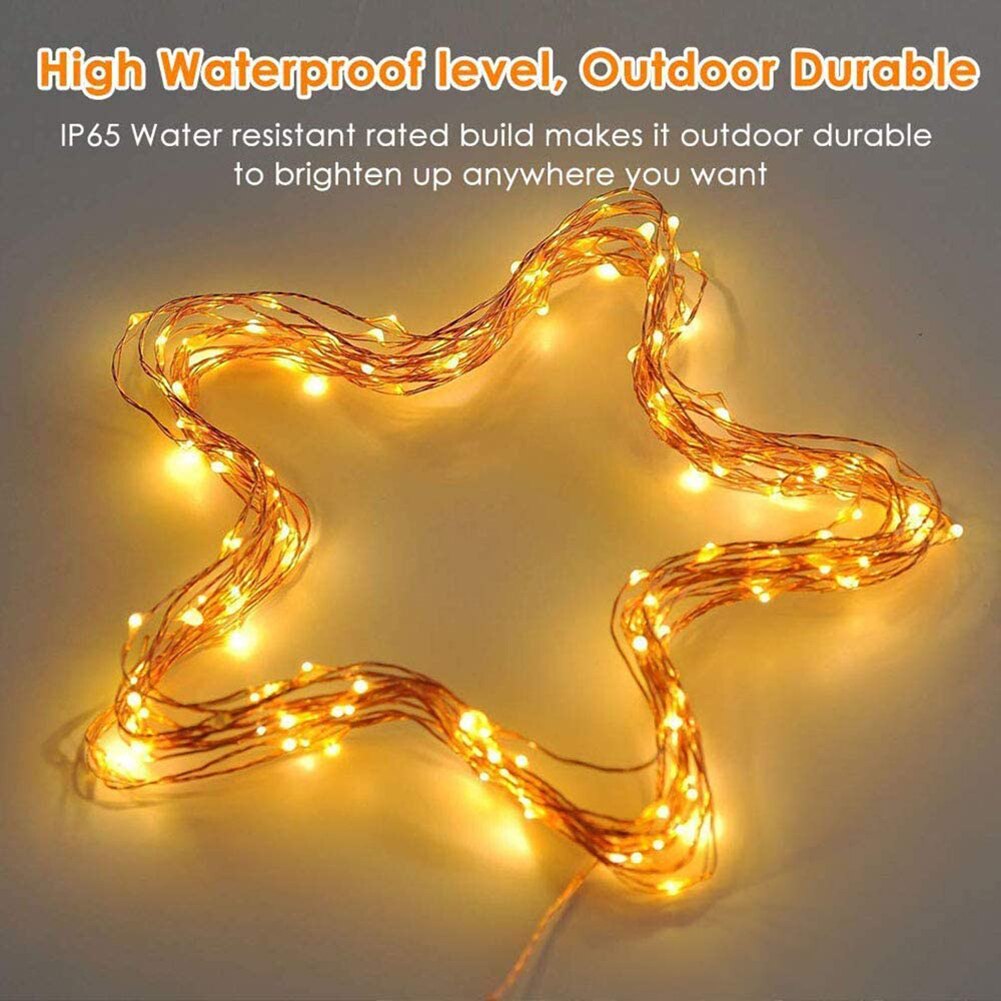 USB String Lights Outdoor Fairy Light Holiday Festive Decoration Portable Safety Home Party Decorative Garland Lights Warm