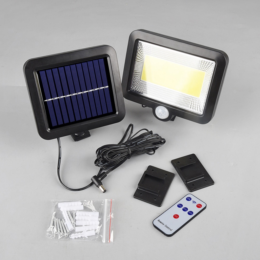 128LED Solar LED Light Outdoors IP65 Waterproof Remote Control Motion Sensor Solar Wall Lamp For Garden Decoration