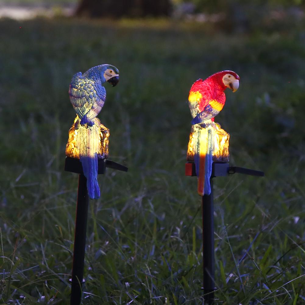 Solar Power LED Parrot Lawn Light Outdoor Waterproofp Owl Ornament Animal Garden Decor Landscape Lamp Solar Lights Lamps