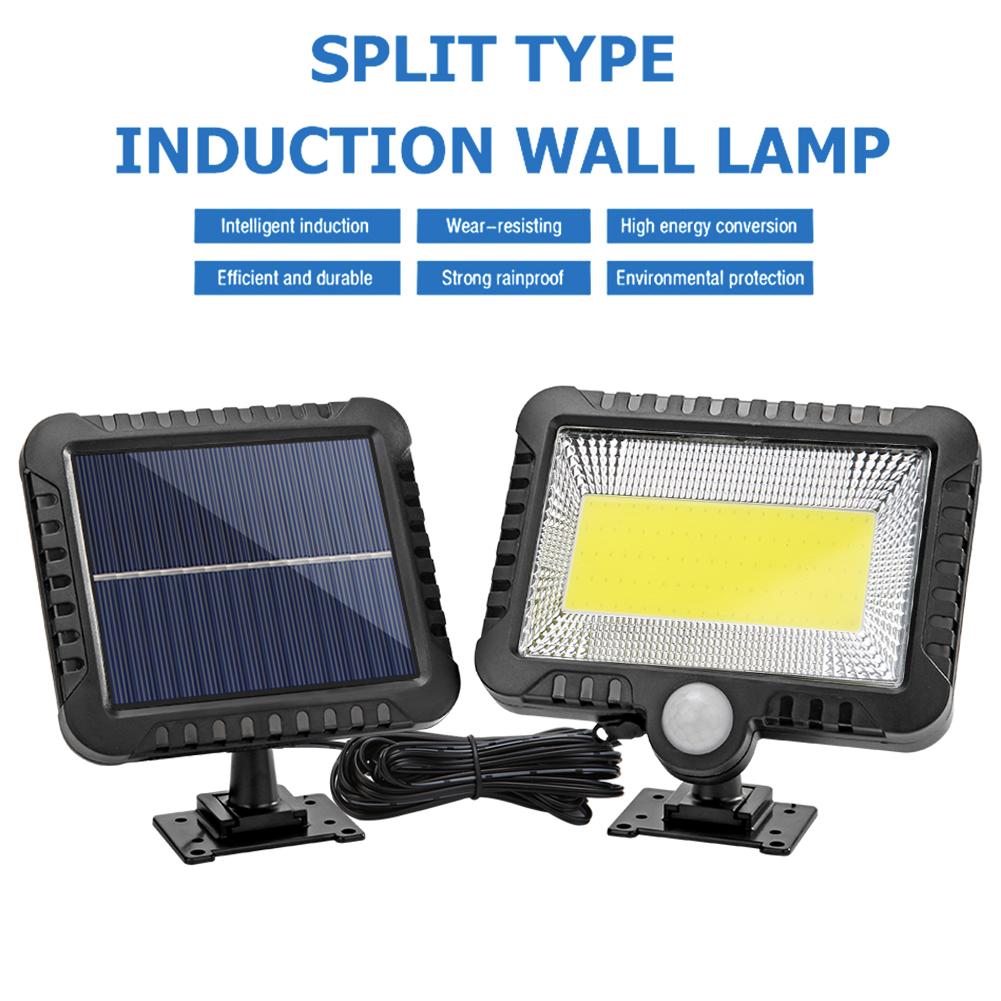 120LED Solar Powered Light Outdoors Motion Sensor Sunlight Waterproof Wall Emergency Street Security Lamp for Garden Decoration