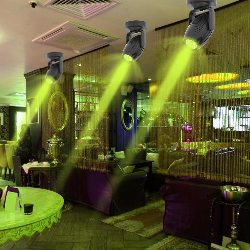 RGB LED Stage Spotlight 85-265V 360 Degree KTV Bar DJ Disco Party Wedding Atmosphere Spot Beam Lamp Black Shell