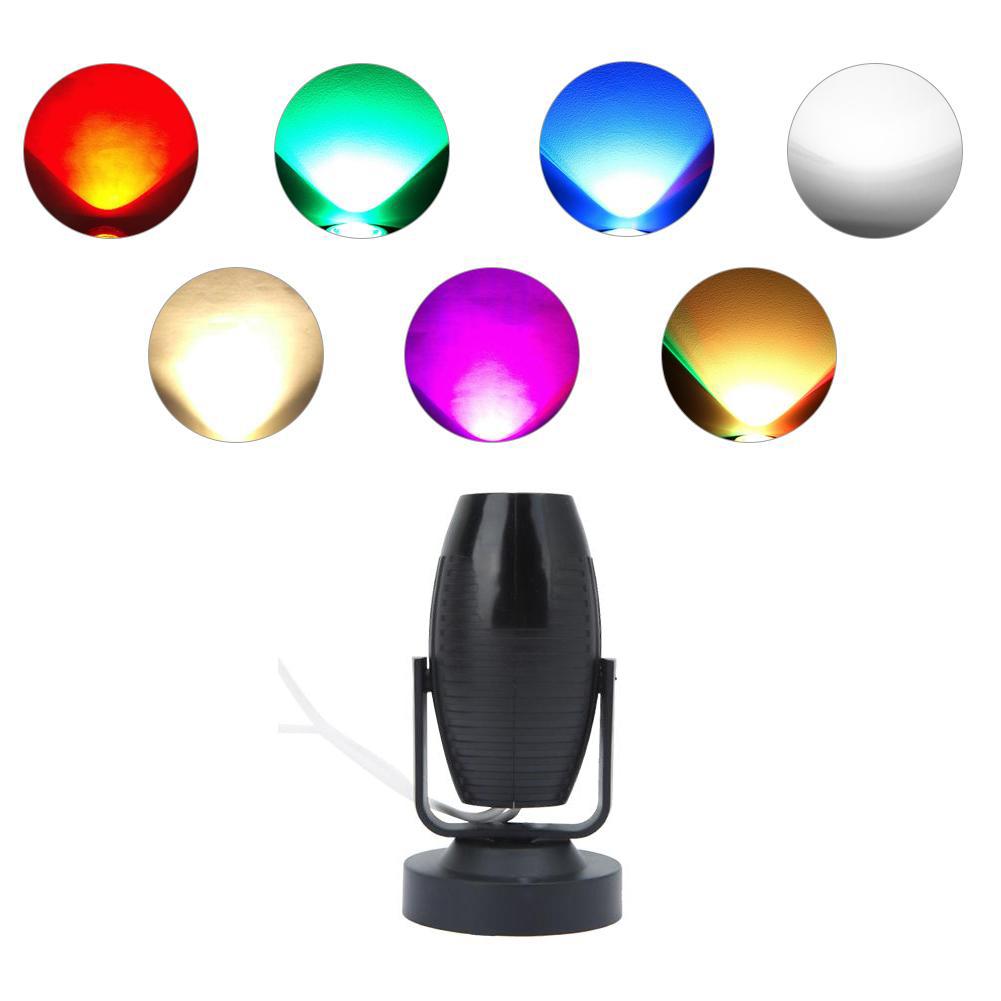RGB LED Stage Spotlight 85-265V 360 Degree KTV Bar DJ Disco Party Wedding Atmosphere Spot Beam Lamp Black Shell
