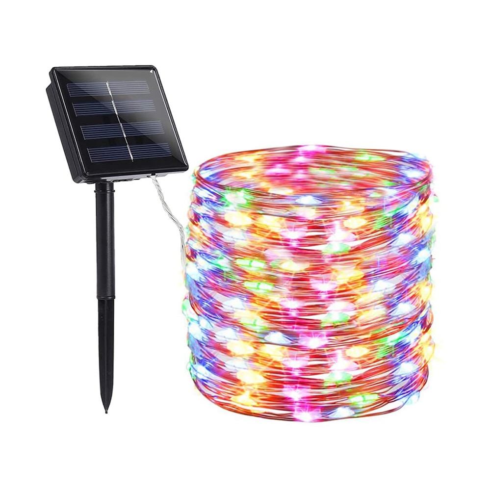 100/200 LED Fairy Solar String Light Outdoors Waterproof 2/8 Modes Copper Wire Solar Lamp Lighting for Christmas Garden Decor