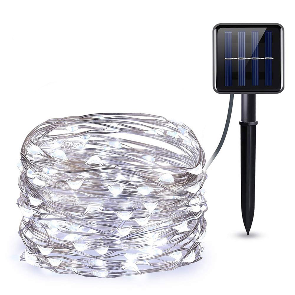 100/200 LED Fairy Solar String Light Outdoors Waterproof 2/8 Modes Copper Wire Solar Lamp Lighting for Christmas Garden Decor