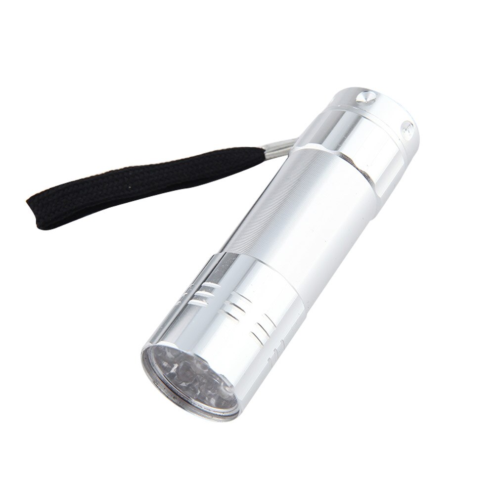 LED UV Flashlight Ultraviolet Torch Mini Aluminum UV ULTRA VIOLET 9 LED FLASHLIGHT Torch Light Lamp Tactical Lighting Dropship