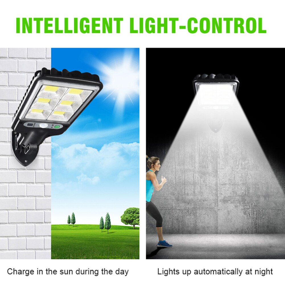 Solar Street Lights Outdoor Solar Lamps with 3 Modes LED/COB Waterproof Motion Sensor Remote Control for Garden Patio Path Yard