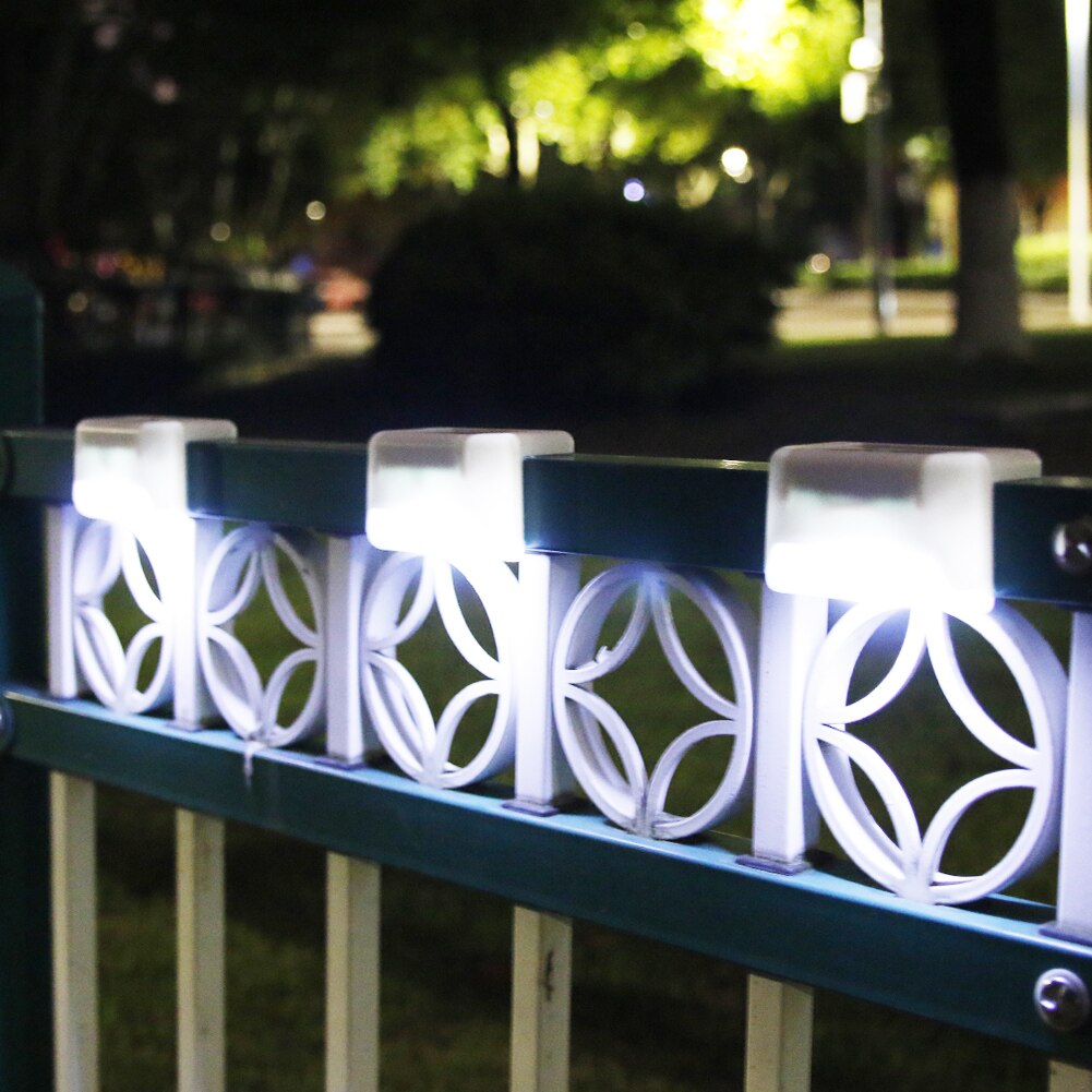 4/8/12Pcs LED Solar Stair Lamp Outdoor Fence Light Waterproof Step Lamp Solar Night Light Garden Pathway Yard Patio
