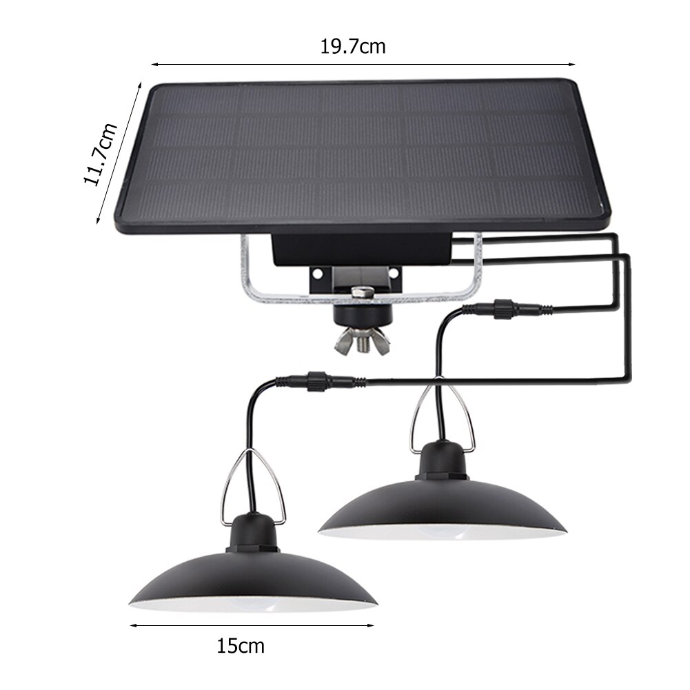 Double Head LED Solar Light Outdoor Street Light with Motion Sensor 3 Mode Remote Control Waterproof Lamp for Garden Yard Garage
