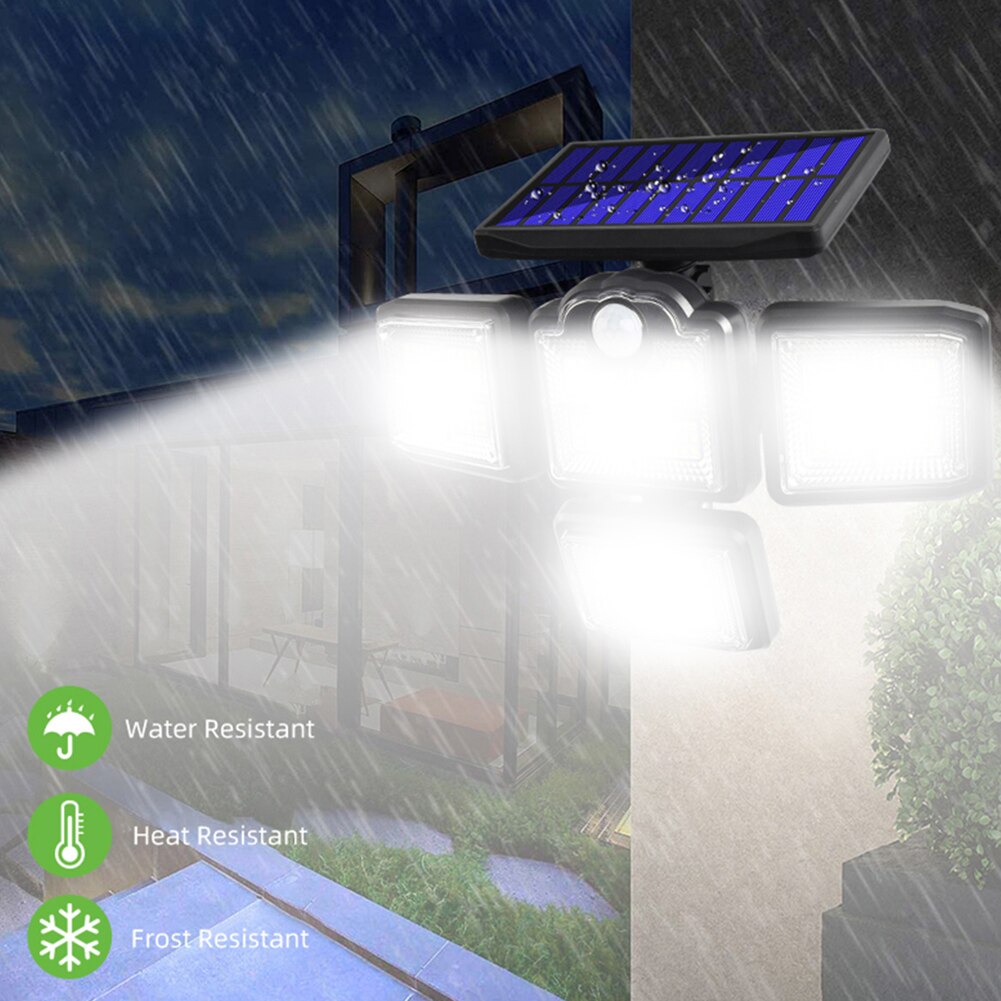 228/231LED Solar Street Lights Outdoor Rotatory Heads Wall Lamps PIR Motion Sensor Waterproof Solar Light for Garden Yard Garage
