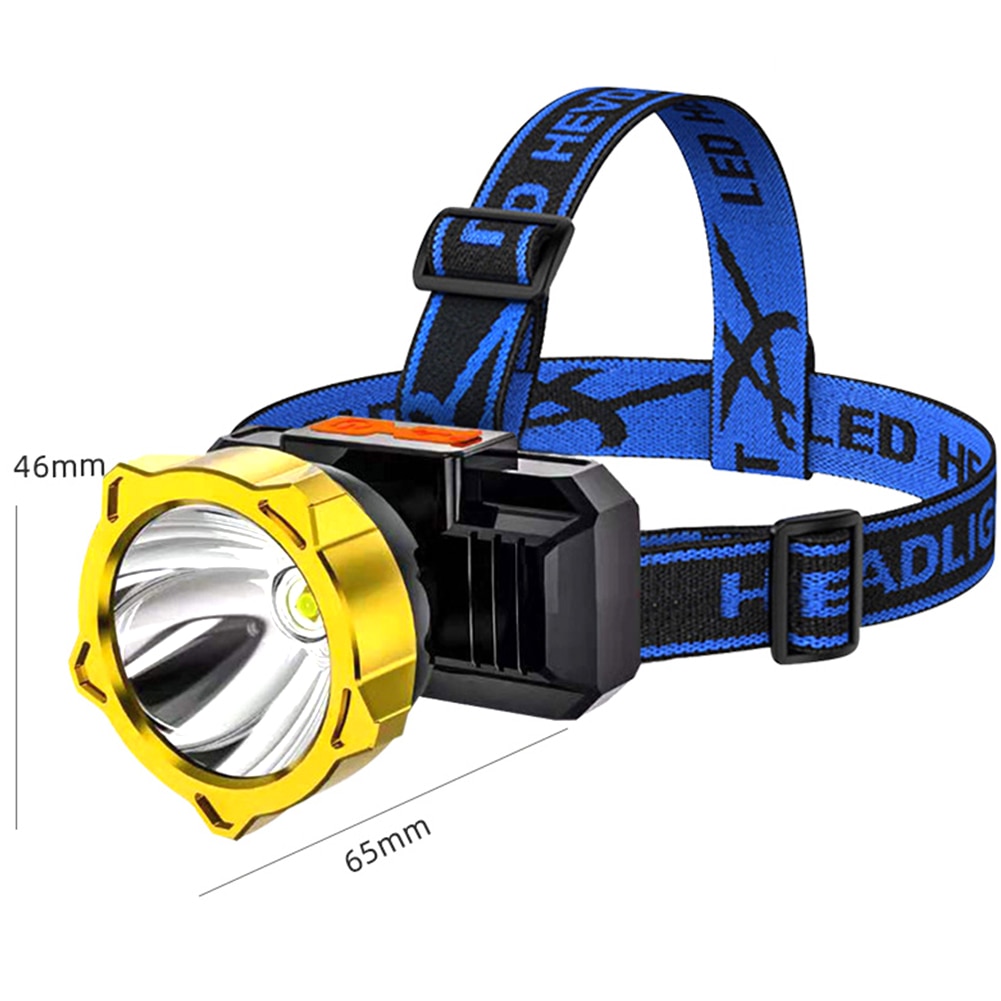 Portable LED Headlight 1200mAh Built-in Battery USB Rechargeable Waterproof Headlamp Head Flashlight for Outdoor Hiking Camping