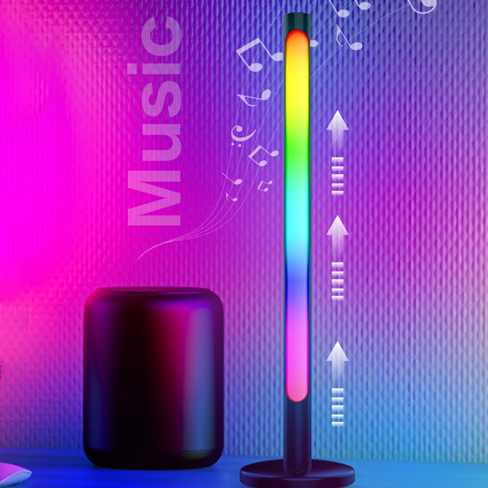 2pcs Sets RGB Colorful Pickup Rhythm Night Light Strip Music Backlights APP Control Party Computer Atmosphere Ambient Lamp Bar