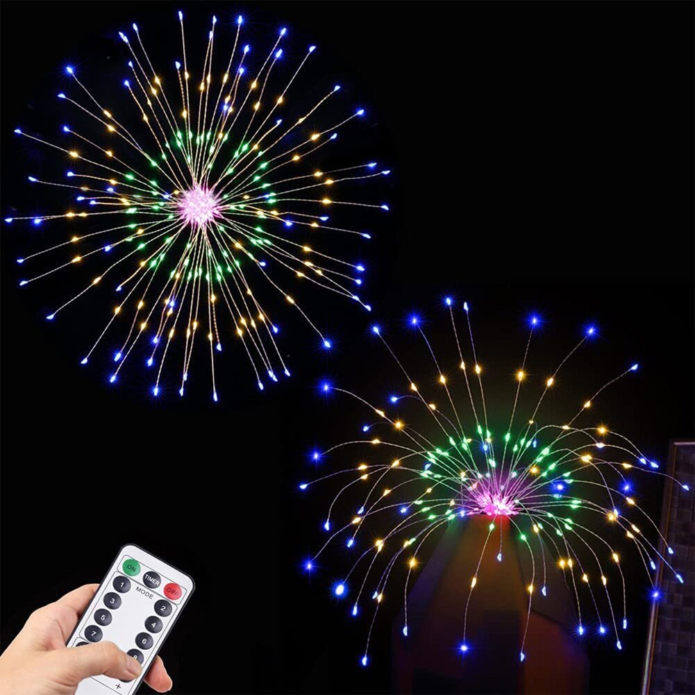 120/200LED Dandelion Fireworks String Light Lamp for Outdoor Garden Lawn Landscape Xmas Holiday Christmas Decorations Lighting