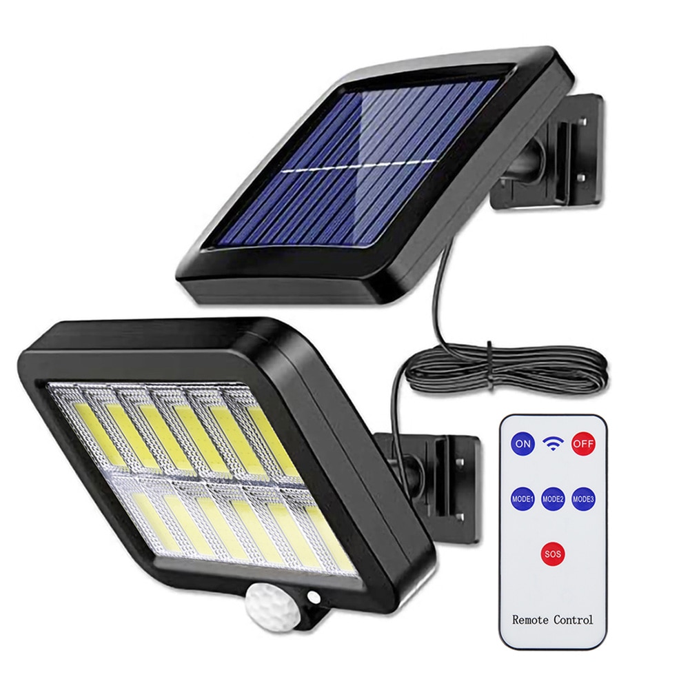 160LED Solar Powered Light With Remote Motion Sensor Sunlight Waterproof Wall Emergency Street Security Lamp For Garden Decor