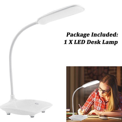 LED Desk Lamp 3-Level Foldable Dimmable Touch Table Light 6500K Portable Night Lamp Reading Eye Protection Light for Office Stud