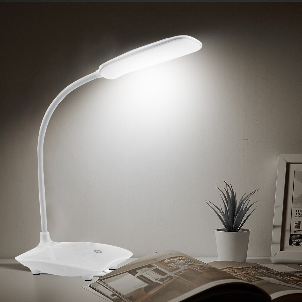LED Desk Lamp 3-Level Foldable Dimmable Touch Table Light 6500K Portable Night Lamp Reading Eye Protection Light for Office Stud