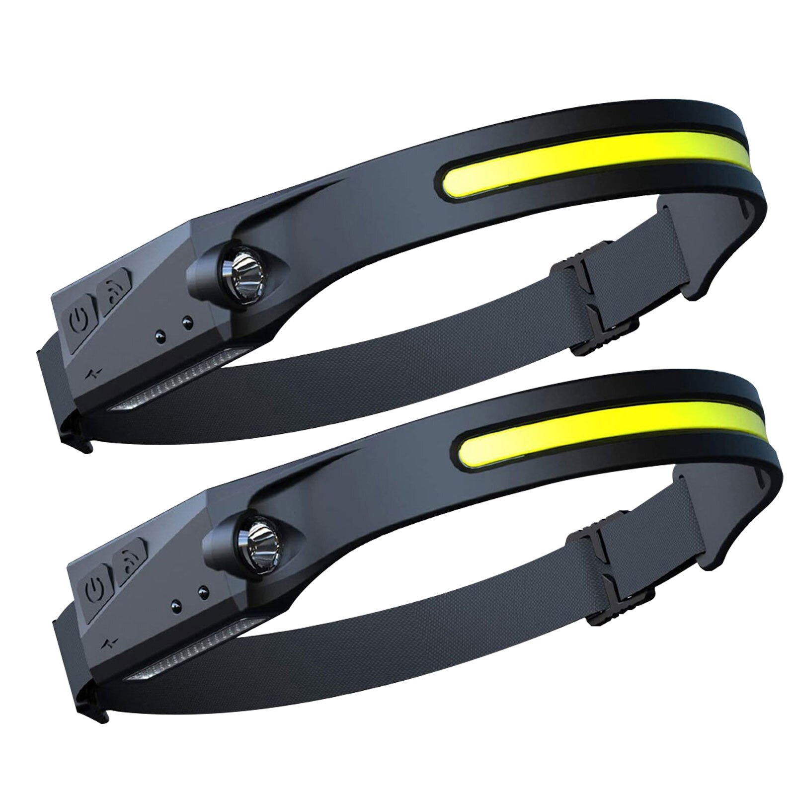 2Pcs LED COB Headlamp Sensor Flashlight USB Rechargeable Waterproof Headlight for Running Camping Cycling Outdoor Headtorch Lamp