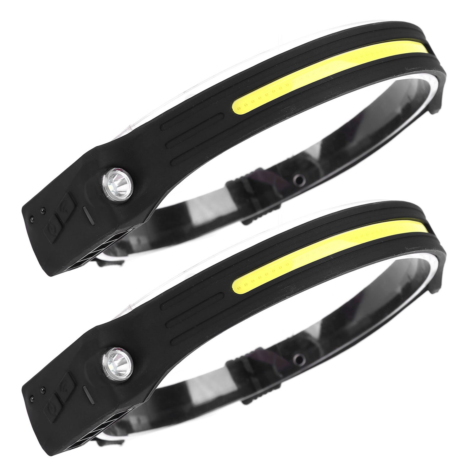 2Pcs LED COB Headlamp Sensor Flashlight USB Rechargeable Waterproof Headlight for Running Camping Cycling Outdoor Headtorch Lamp