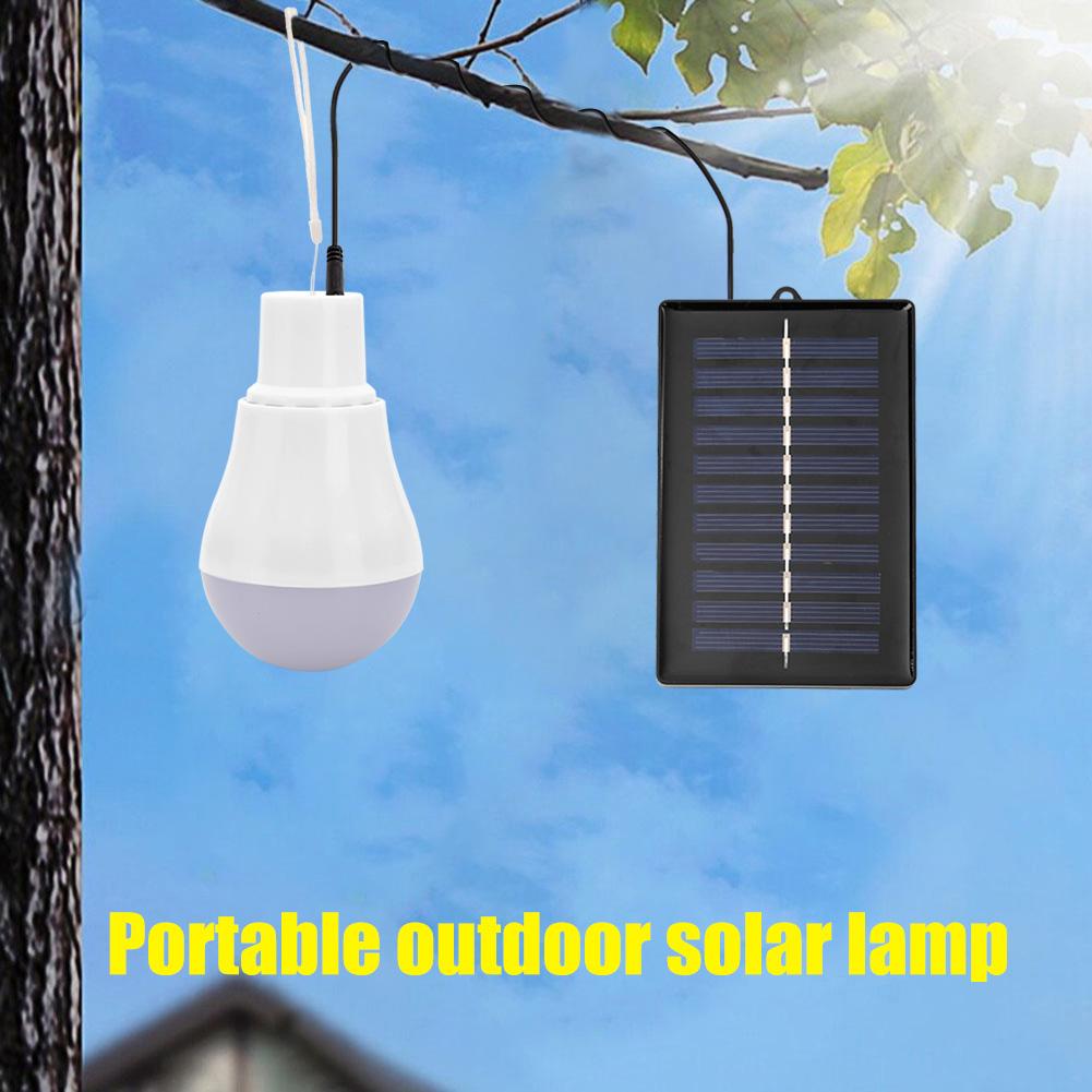 5V 15W 300LM Outdoor Solar Lamp Portable Energy Saving Rechargeable Led Bulb Portable Solar Power Panel for Outdoor Lighting