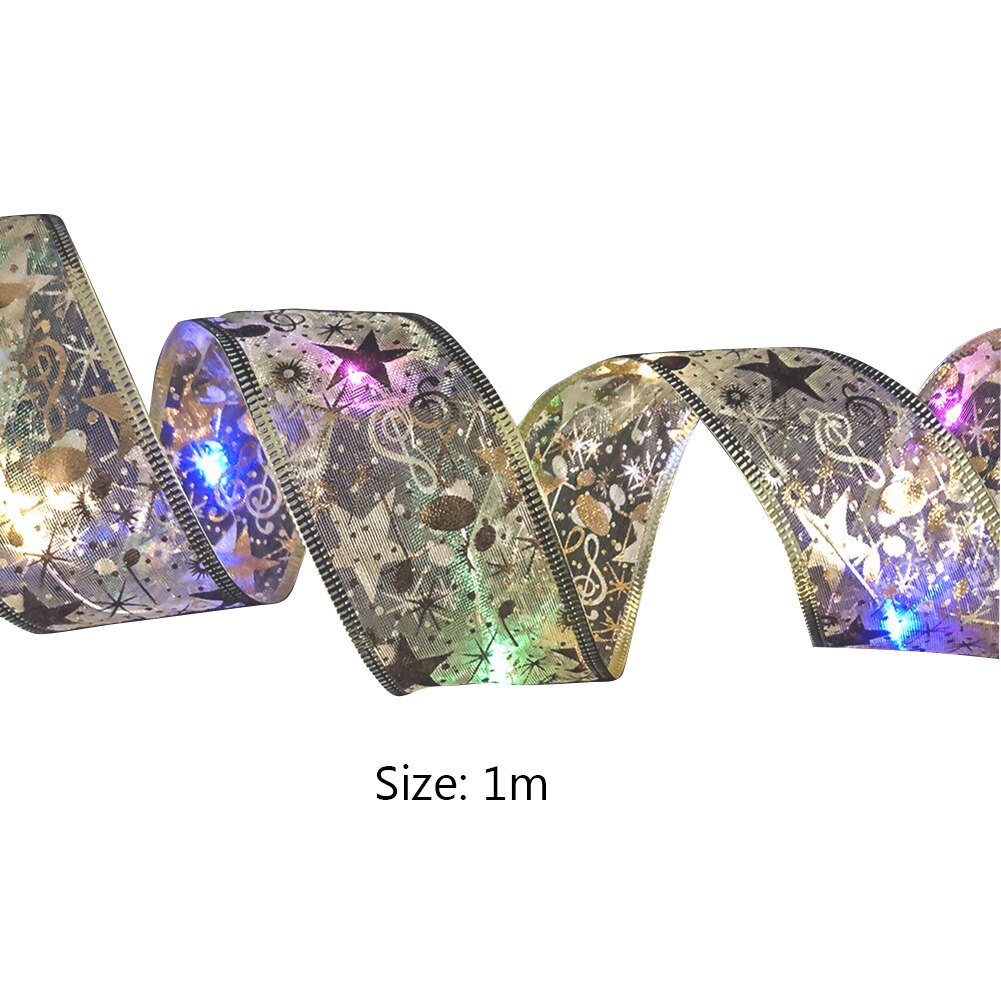 1/2m LED Fairy String Lights Copper Wire Ribbon Lamp Waterproof for Home Party Weddings Holiday Christmas Tree Decorations Light