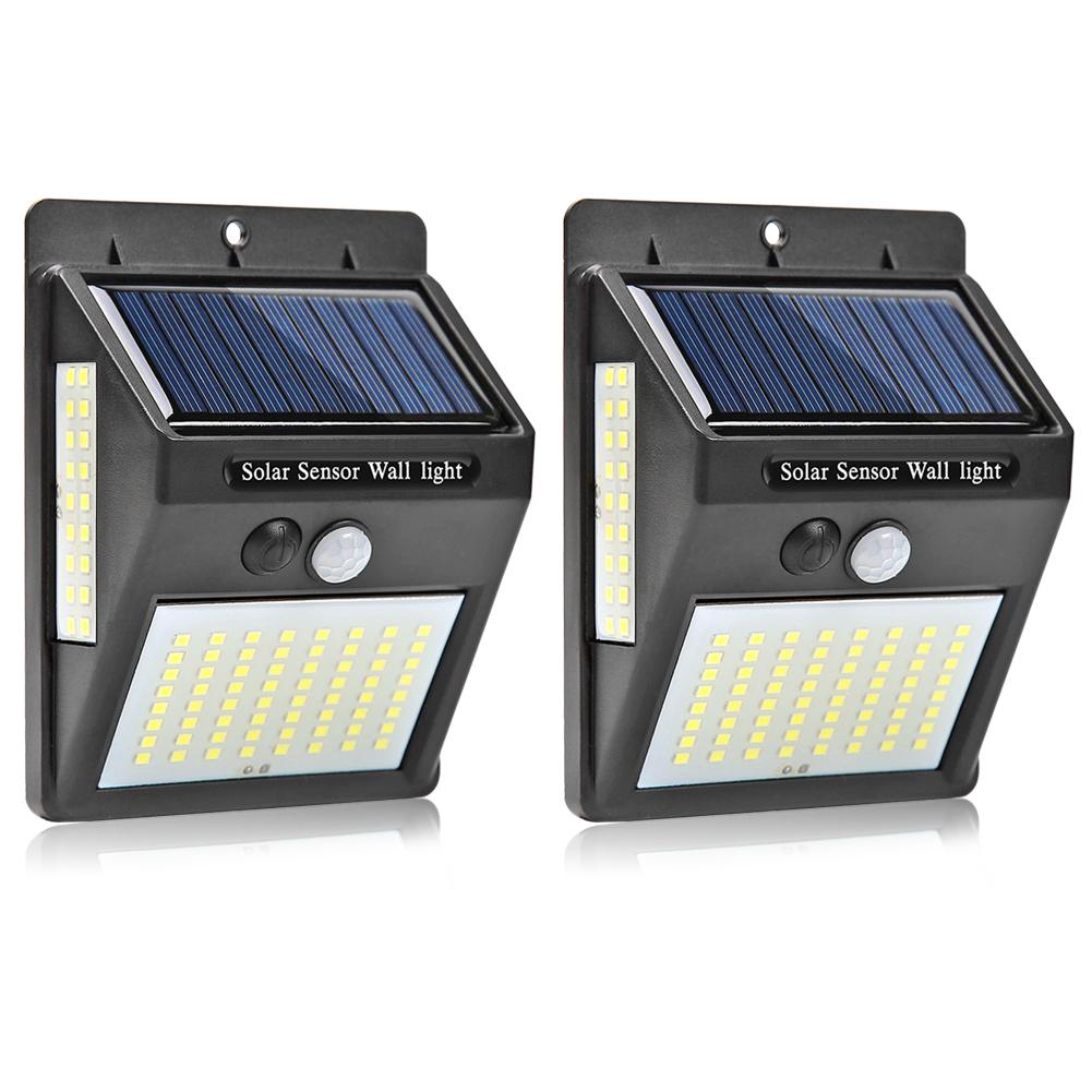 100LED Solar Power Light Outdoors Motion Sensor Waterproof Street Security Solar Wall Lamp for Garden Decoration