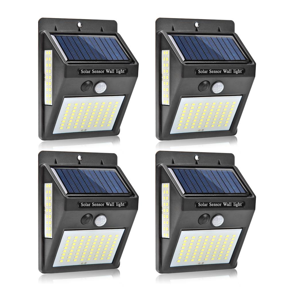 100LED Solar Power Light Outdoors Motion Sensor Waterproof Street Security Solar Wall Lamp for Garden Decoration