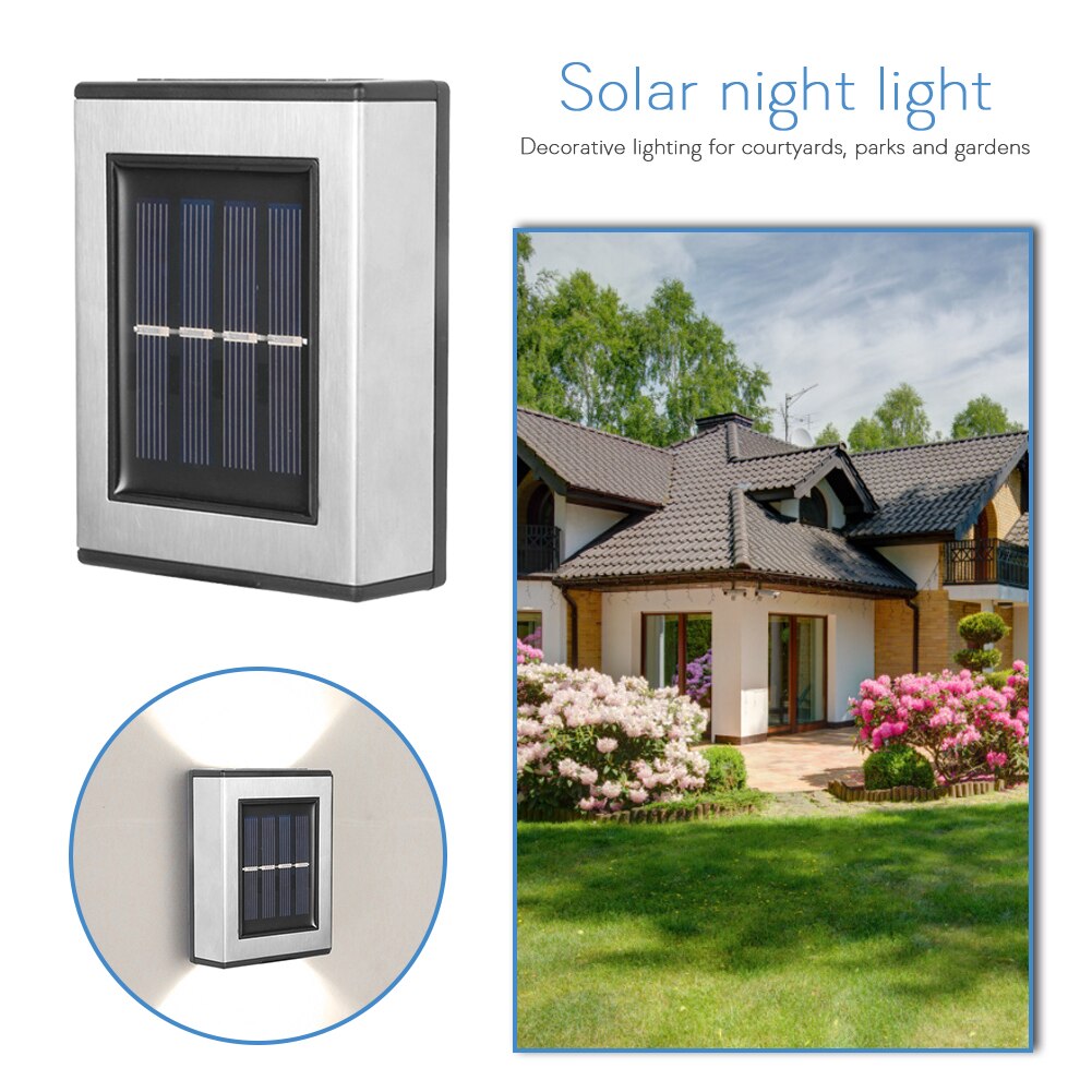 Solar Lamps Outdoor Solar Wall Lamp Light Waterproof Up And Down Garden Decorative Wall Lamp Street Lamps Home Stair Solar Light